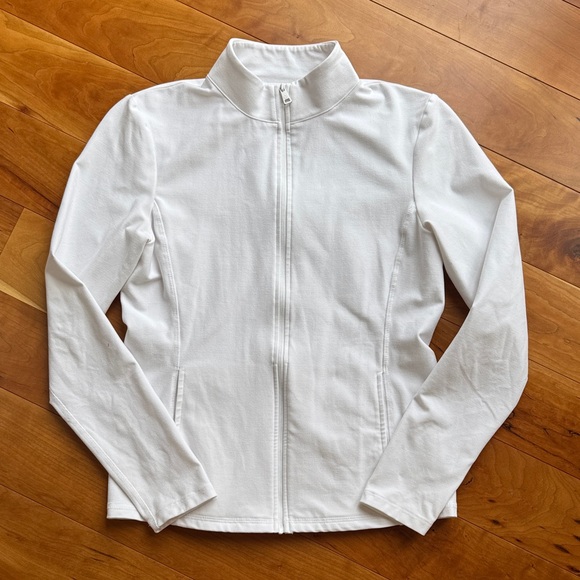 Beyond Yoga Jackets & Blazers - Beyond Yoga Women’s White Zip-Up Jacket Small